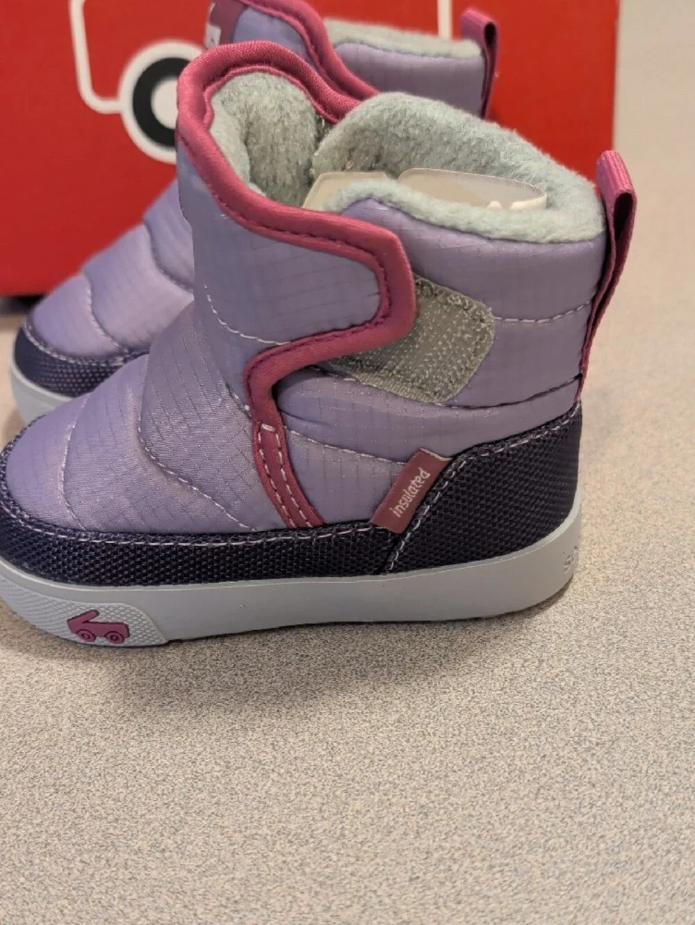 Adorable See Kai Run TeddyHeirloom Purple Toddler Boots New in Box